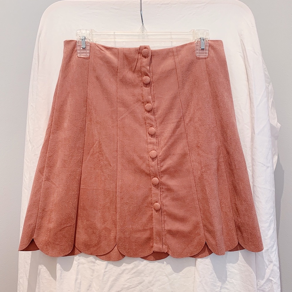 Button down mini skirt